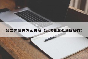 异次元属性怎么去掉（异次元怎么清除缓存）